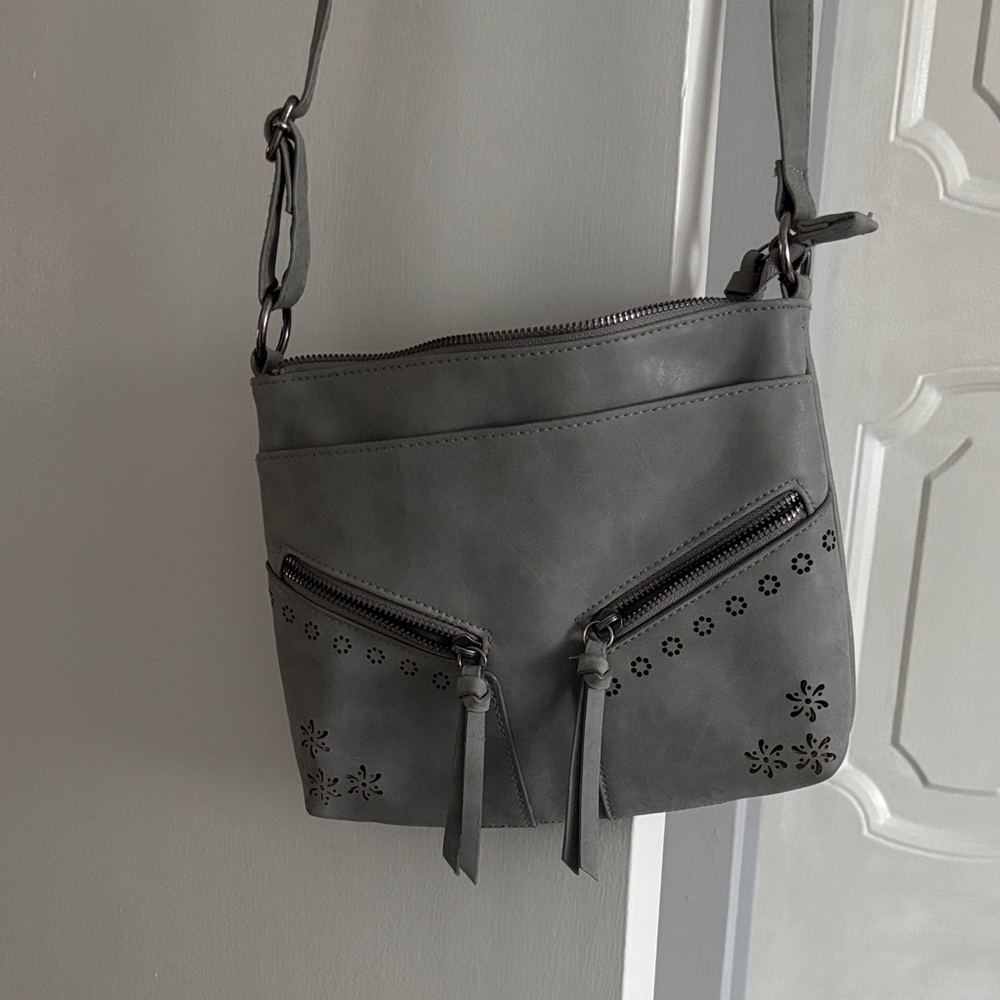 Ruff Hewn Charcoal Floral Crossbody Bag